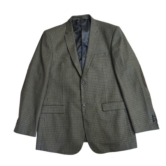 Pronto Moda Men Vtg Preppy Academia Wool Cashmere Blazer 44L Italy Elbow Patches - Picture 1 of 12